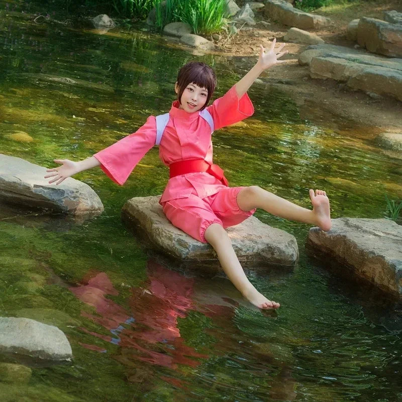 Spirited Cosplay Nigihayami Kohakunushi Ogino Chihiro Away Costume Performance Uniform Suit Halloween Party Clothing Women Men