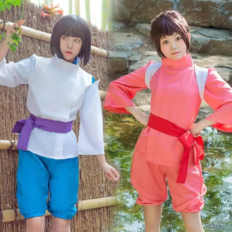 Spirited Cosplay Nigihayami Kohakunushi Ogino Chihiro Away Costume Performance Uniform Suit Halloween Party Clothing Women Men